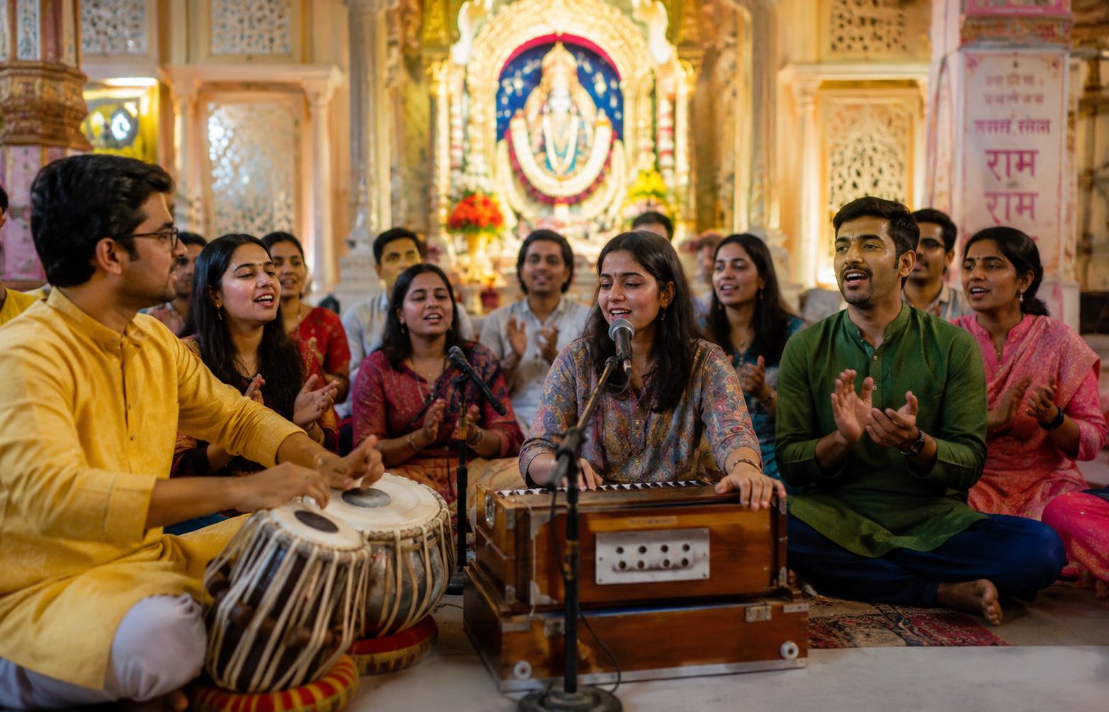 Temple and Bhajan
