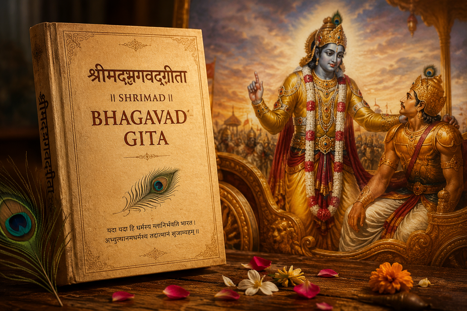 Bhagavad Gita - Lord Krishna and Arjuna